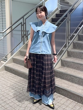 「VIS（ビス）のアイテム」を使った、なつきさん（レディース・159cm）の夏コーディネート