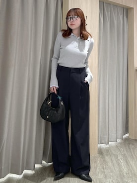 「VIS（ビス）のアイテム（ニット/セーター）」を使った、なつきさん（レディース・159cm）の冬コーディネート