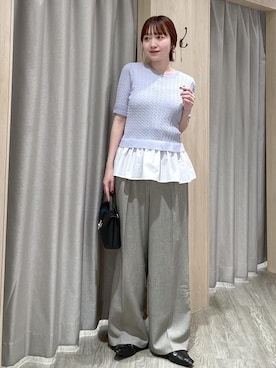 「VIS（ビス）のアイテム（トップス）」を使った、なつきさん（レディース・159cm）の春コーディネート