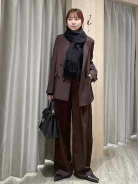 「VIS（ビス）のアイテム（パンツ）」を使った、なつきさん（レディース・159cm）の冬コーディネート