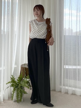 「VIS（ビス）のアイテム（パンツ）」を使った、なつきさん（レディース・159cm）の夏コーディネート