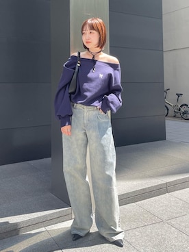 「VIS」｜「アイテム（スウェット）」を使った、なつきさん（レディース・159cm）の秋コーディネート