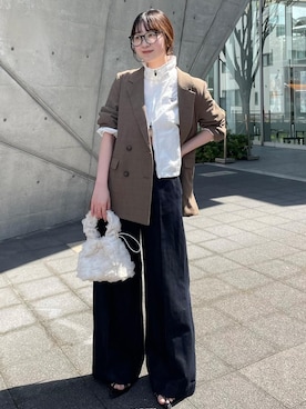 「Reebok（リーボック）のアイテム（ジャケット/アウター）」を使った、なつきさん（レディース・159cm）の春コーディネート