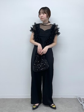 「VIS（ビス）のアイテム（オールインワン・サロペット）」を使った、なつきさん（レディース・159cm）の春コーディネート