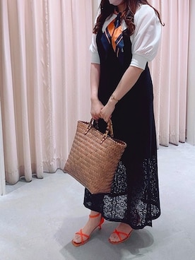 「Te chichi（テチチ）のアイテム（財布/小物）」を使った、やまもとさん（レディース・158cm）の春コーディネート