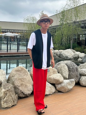 「LOCAL（ローカル）のアイテム」を使った、kaito  ideさん（メンズ・172cm）の夏コーディネート