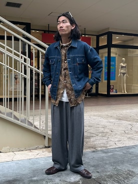 「CPCM（シーピーシーエム）のアイテム（ブルゾン）」を使った、kaito  ideさん（メンズ・172cm）の春コーディネート