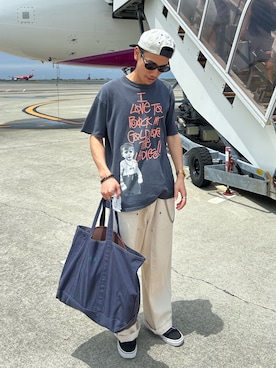 「CPCM（シーピーシーエム）のアイテム（パンツ）」を使った、kaito  ideさん（メンズ・172cm）の夏コーディネート