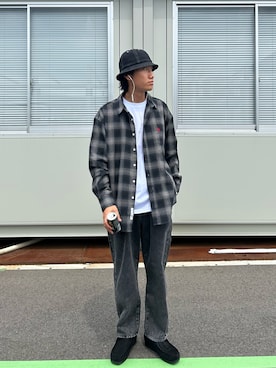 「長袖シャツ」｜kaito  ideさん（メンズ・172cm・20代）の夏コーディネート