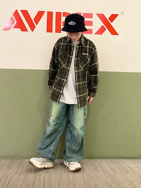 「AVIREX（アヴィレックス）のアイテム」を使った、Akaneさん（レディース・157cm）の夏コーディネート