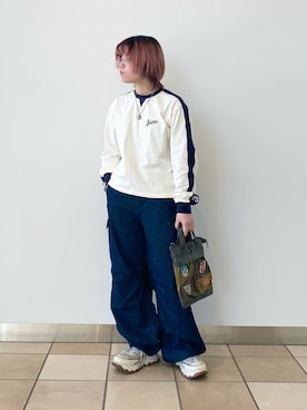 「ヘルメットバッグ」｜Akaneさん（レディース・157cm）の冬コーディネート