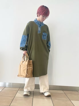 「AVIREX（アヴィレックス）のアイテム（ワンピース/ドレス）」を使った、Akaneさん（レディース・157cm）の夏コーディネート
