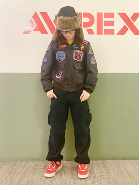 「TOPGUN」｜「アイテム（ジャケット/アウター）」を使った、Akaneさん（レディース・157cm）の秋コーディネート