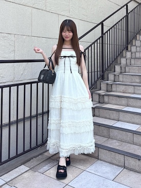 「OLIVE des OLIVE（オリーブデオリーブ）のアイテム（バッグ、ブラック系）」を使った、ちゆきさん（レディース・153cm）の春コーディネート