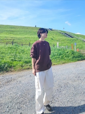 「ADRER（アドラー）のアイテム（スウェット）」を使った、りゅうせいさん（メンズ・175cm）の秋コーディネート