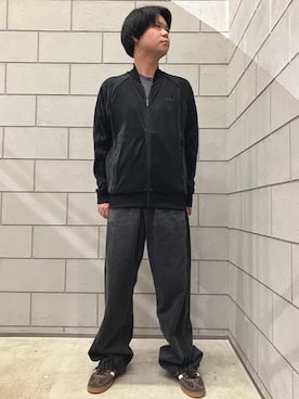 「アイテム（ジャージ）」を使った、MDさん（メンズ・170cm）の秋コーディネート