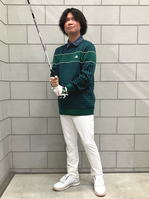 セール】PRIMEKNIT ハウンドトゥース セーター【adidas Golf