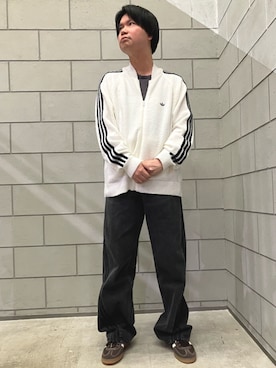 「アイテム（ジャージ）」を使った、MDさん（メンズ・170cm）の秋コーディネート