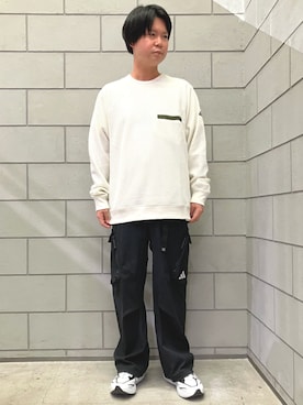 「ワッフル」｜MDさん（メンズ・170cm）の秋コーディネート