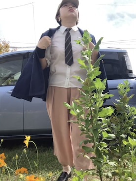 「アイテム（フォーマルスーツ/小物）」を使った、mikiさん（レディース・158cm・20代）の秋コーディネート