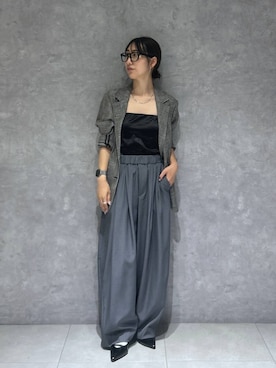 「アイテム（スラックス）」を使った、eriaさん（レディース・152cm・20代）の夏コーディネート