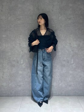 「A part by（アパートバイ）のスクエアミニショルダー（ショルダーバッグ）」を使った、eriaさん（レディース・152cm）の夏コーディネート