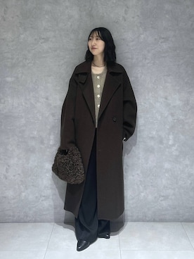 「アイテム（ステンカラーコート）」を使った、eriaさん（レディース・152cm・20代）の秋コーディネート