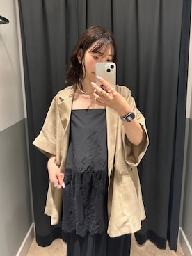 「アイテム（チュニック）」を使った、eriaさん（レディース・152cm）の夏コーディネート