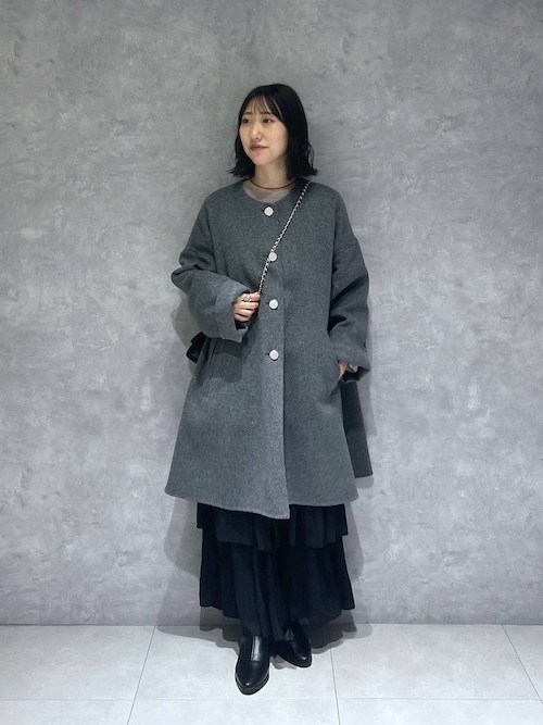 カシープノーカラーコート（ノーカラーコート）｜A part by