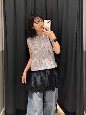 「アイテム（チュニック）」を使った、eriaさん（レディース・152cm）の夏コーディネート