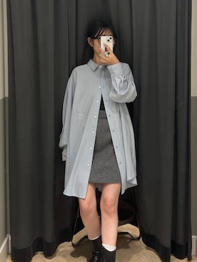 「アイテム（シャツワンピース）」を使った、eriaさん（レディース・152cm）の秋コーディネート