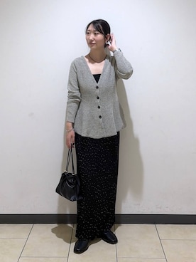 「A part by（アパートバイ）のプリーツイージータイトスカート2（スカート、その他）」を使った、eriaさん（レディース・151cm）の秋コーディネート