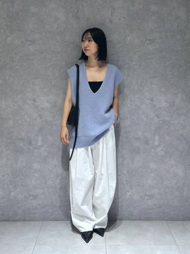 「A part by（アパートバイ）のスクエアミニショルダー（ショルダーバッグ）」を使った、eriaさん（レディース・152cm）の夏コーディネート