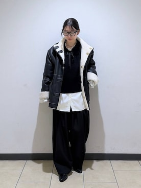 「アイテム（その他アウター）」を使った、eriaさん（レディース・152cm・20代）の冬コーディネート