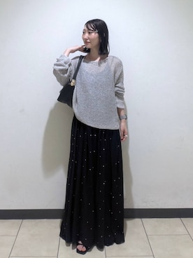 「A part by（アパートバイ）の【今年も登場！】ドットシシュウキャミワンピース（ワンピース、ブラック系）」を使った、eriaさん（レディース・151cm）の夏コーディネート