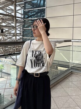 「A part by（アパートバイ）のアイテム（ベルト）」を使った、eriaさん（レディース・152cm）の夏コーディネート