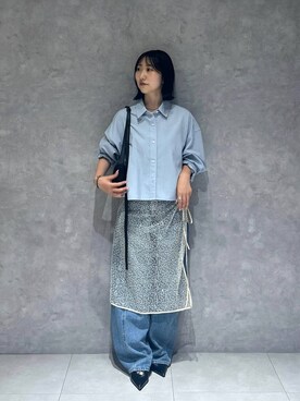 「A part by（アパートバイ）のスクエアミニショルダー（ショルダーバッグ）」を使った、eriaさん（レディース・152cm）の夏コーディネート