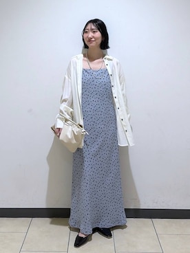 「A part by（アパートバイ）のハートモチーフバッグ（ショルダーバッグ、ホワイト系）」を使った、eriaさん（レディース・151cm）の春コーディネート