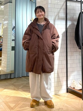 「アイテム（スウェットパンツ）」を使った、まえむーさん（レディース・154cm・20代）の秋コーディネート