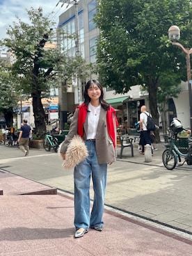 「NOLLEY’S（ノーリーズ）のアイテム（ショルダーバッグ）」を使った、miyukiさん（レディース・162cm）の秋コーディネート