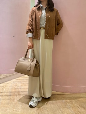 「スキッパーシャツ」｜miyukiさん（レディース・162cm）の秋コーディネート