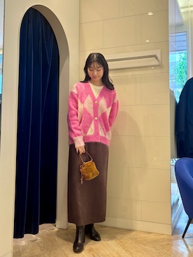 「marco masi（マルコマージ）の【MARCO MASI/ マルコマージ】ミニキューブムートンバッグ（ショルダーバッグ）」を使った、miyukiさん（レディース・162cm）の秋コーディネート