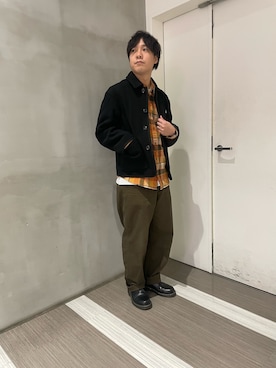 「アイテム（カバーオール）」を使った、mitsuyoshi.tさん（メンズ・170cm）の冬コーディネート