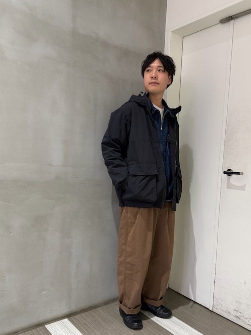 【ワンウォッシュ】FORK&amp;SPOON 綿麻デニムジップブルゾン セール】FORK&SPOON 綿麻デニムジップブルゾン（ブルゾン