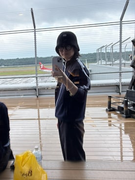 「アイテム（ジャージ）」を使った、abarthさん（レディース・161cm）の秋コーディネート