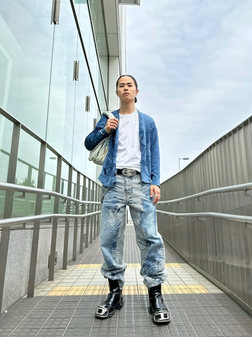メンズ カウレザー ワークブーツ（ブーツ）｜DIESEL（ディーゼル