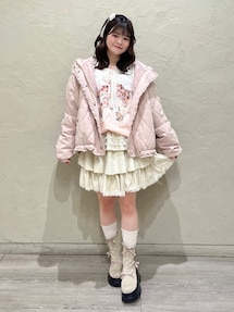 トップス Dream Garden-tulip ribbon lace sweat Dream Garden-tulip ribbon lace sweat｜メリージェニー（merry jenny