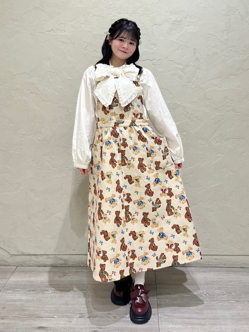merry jenny bear and bear ジャガードジャンスカ bear and bearジャガードジャンスカ（ジャンパースカート）｜merry