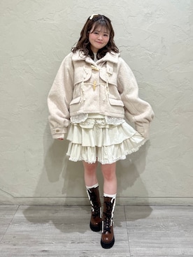 「アイテム（ダッフルコート）」を使った、ikiさん（レディース・151cm）の秋コーディネート