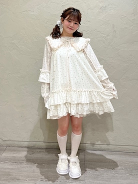 「アイテム（付け襟）」を使った、ikiさん（レディース・151cm）の夏コーディネート
